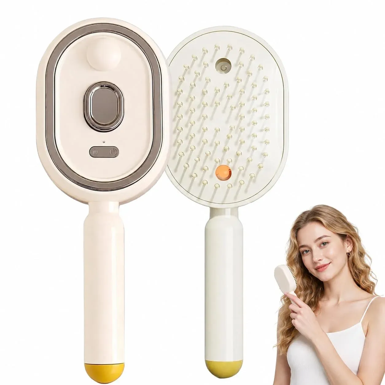 Peigne de massage électrique à coussin d'air autonettoyant, anti-emmêlement, pour cheveux crépus et cuir chevelu 8
