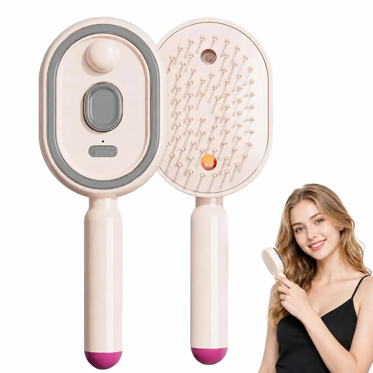 Peigne de massage électrique à coussin d'air autonettoyant, anti-emmêlement, pour cheveux crépus et cuir chevelu 9