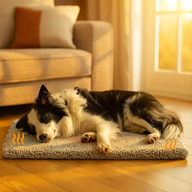 Tapis chauffant d'hiver pour animaux de compagnie, coussin ultra chaud pour chats et chiens, tapis lavable et antidérapant, adapté aux chiens et chats de toutes tailles 2