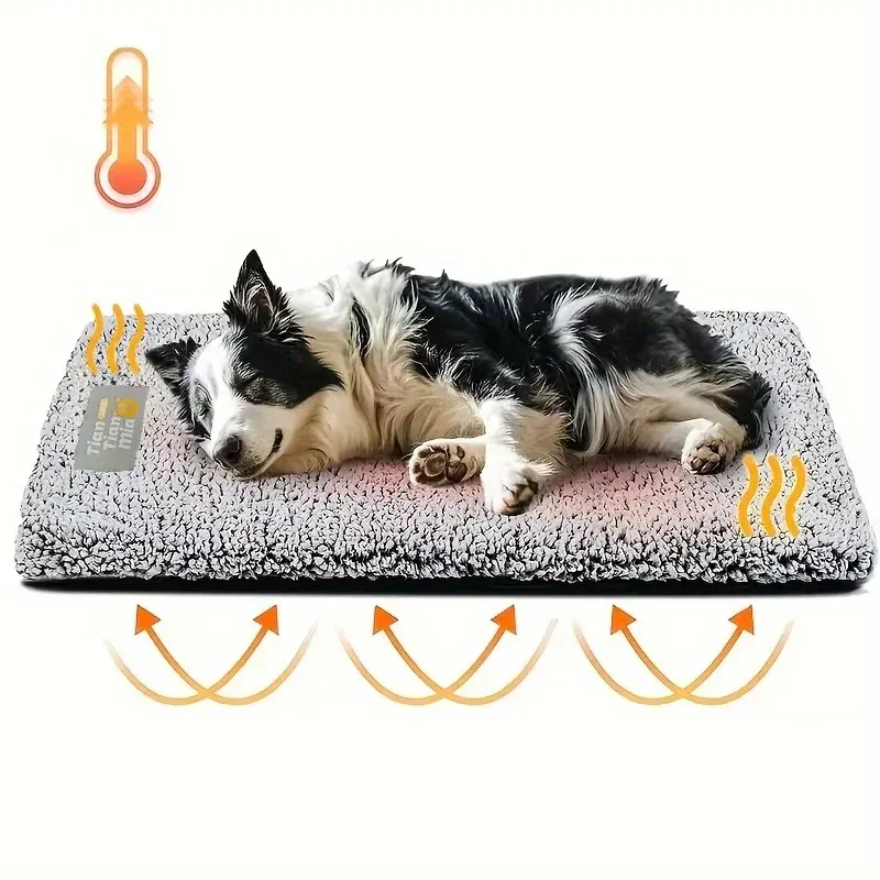 Tapis chauffant d'hiver pour animaux de compagnie, coussin ultra chaud pour chats et chiens, tapis lavable et antidérapant, adapté aux chiens et chats de toutes tailles - Image 1