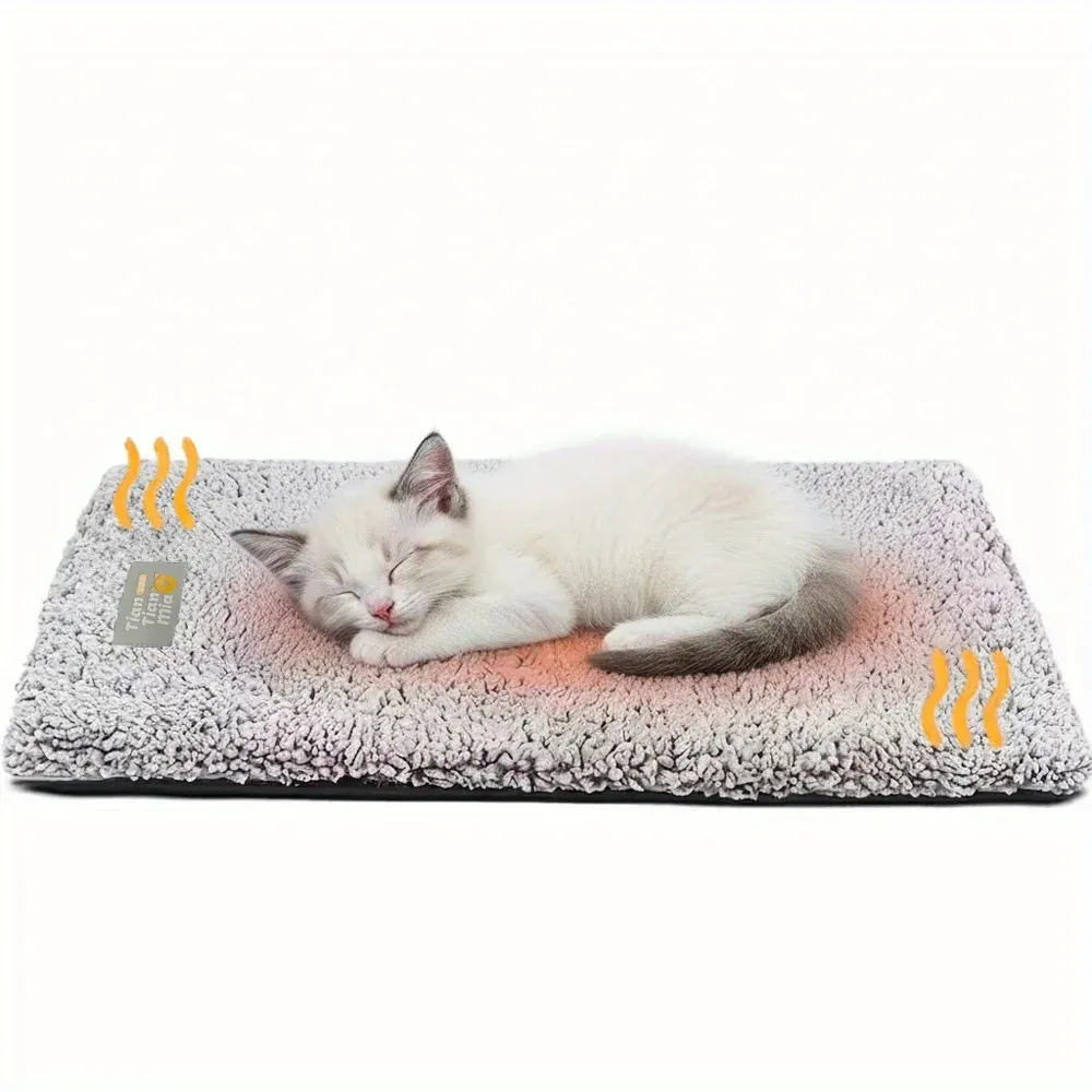 Tapis chauffant d'hiver pour animaux de compagnie, coussin ultra chaud pour chats et chiens, tapis lavable et antidérapant, adapté aux chiens et chats de toutes tailles 5
