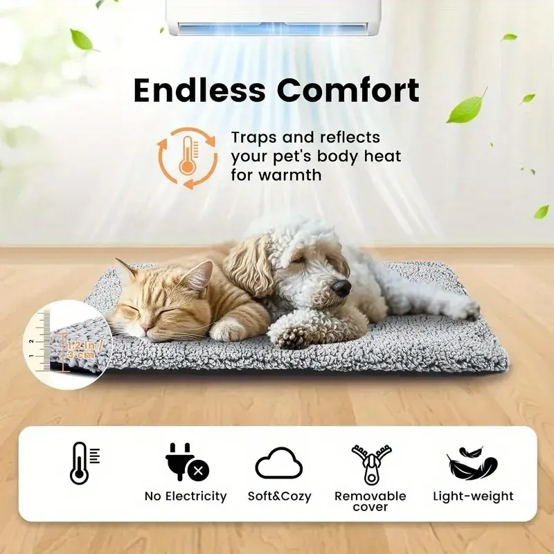 Détail de la surface douce du matelas chauffant