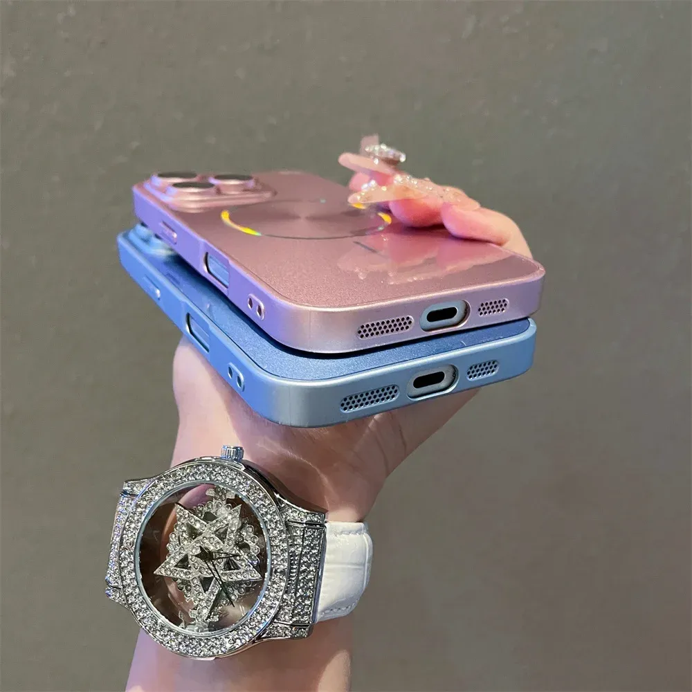Coque de téléphone brillante, vue rapprochée