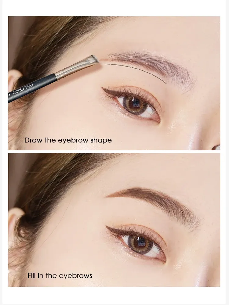 Brosse à Eyeliner et Sourcils à Tête Plate, Ne Retient Pas la Poudre 3