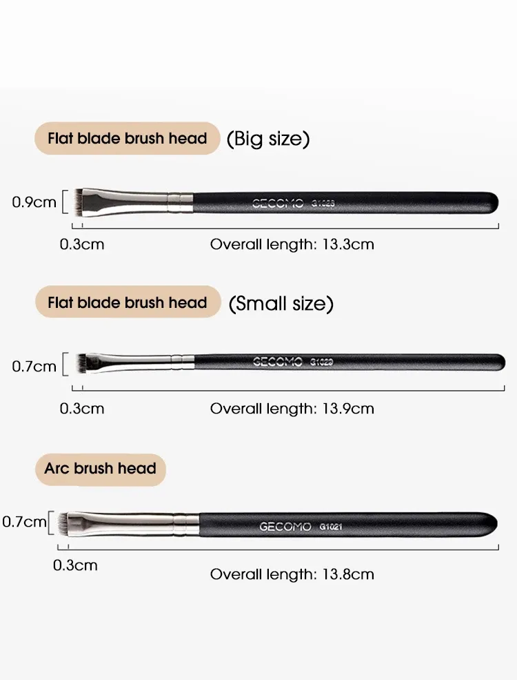 Brosse à Eyeliner et Sourcils à Tête Plate, Ne Retient Pas la Poudre 5