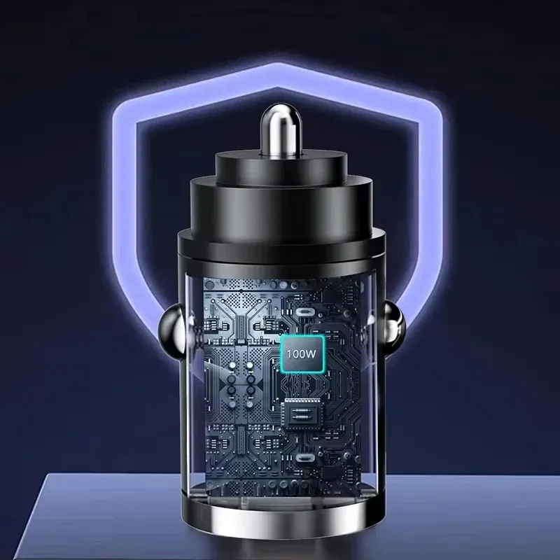 Chargeur de voiture rapide 200W USB-C compatible iPhone, Xiaomi, Samsung et Huawei, avec QC 3.0 et Power Delivery 6