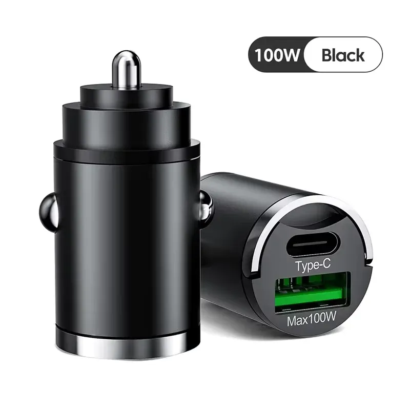 Chargeur de voiture rapide 200W USB-C compatible iPhone, Xiaomi, Samsung et Huawei, avec QC 3.0 et Power Delivery 7