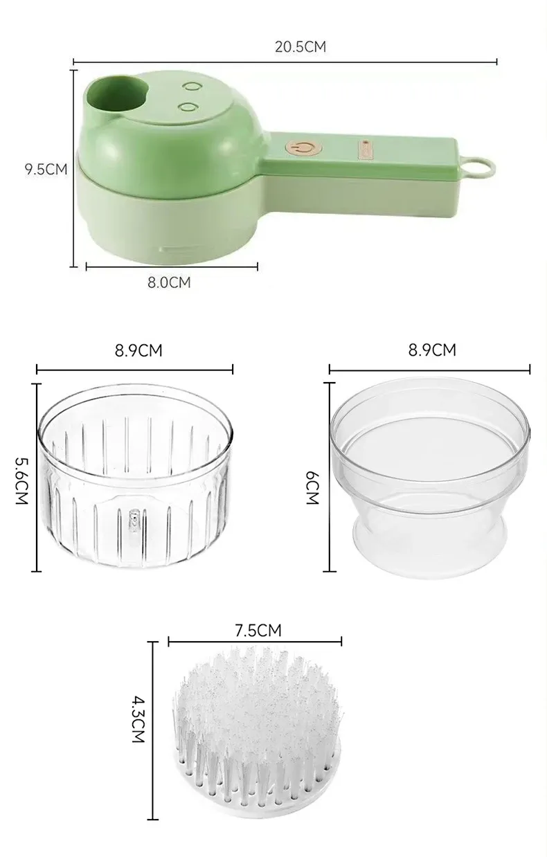 Ensemble de coupe-légumes électrique 5 en 1 - ambiance cuisine