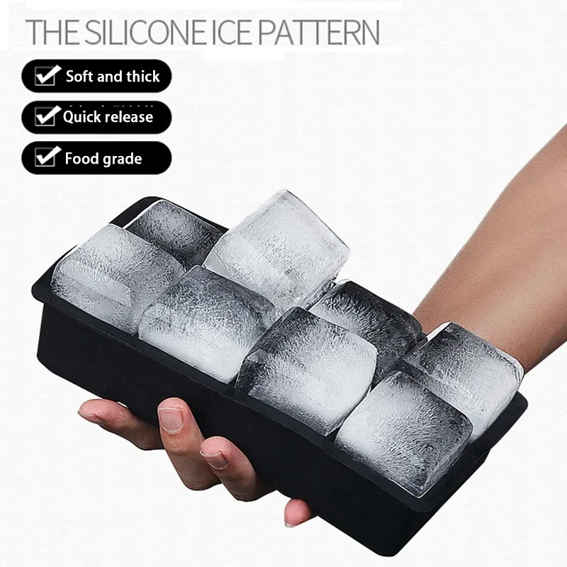 Moule à glaçons en silicone de qualité alimentaire, grand format, 4, 6, 8 ou 15 cavités 3