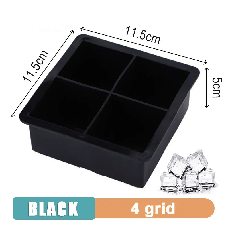 Moule à glaçons en silicone de qualité alimentaire, grand format, 4, 6, 8 ou 15 cavités 10