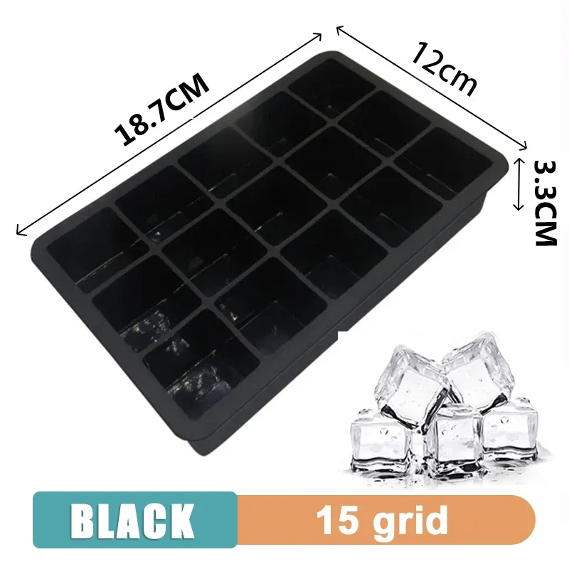 Moule à glaçons en silicone de qualité alimentaire, grand format, 4, 6, 8 ou 15 cavités 7