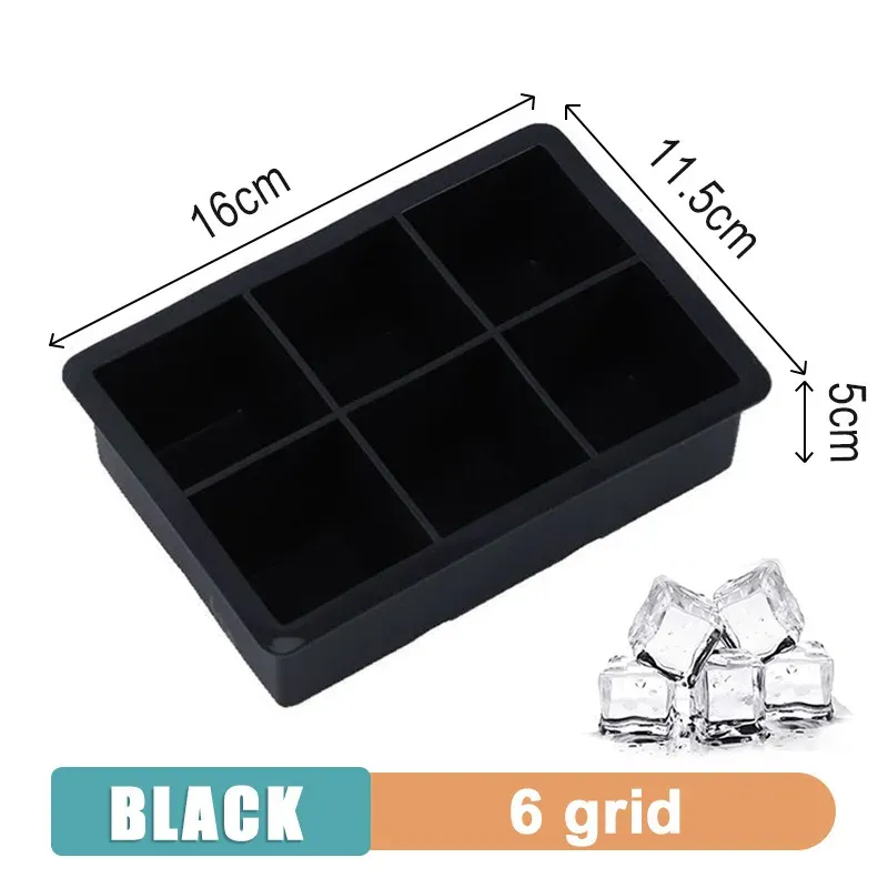 Moule à glaçons en silicone de qualité alimentaire, grand format, 4, 6, 8 ou 15 cavités 16