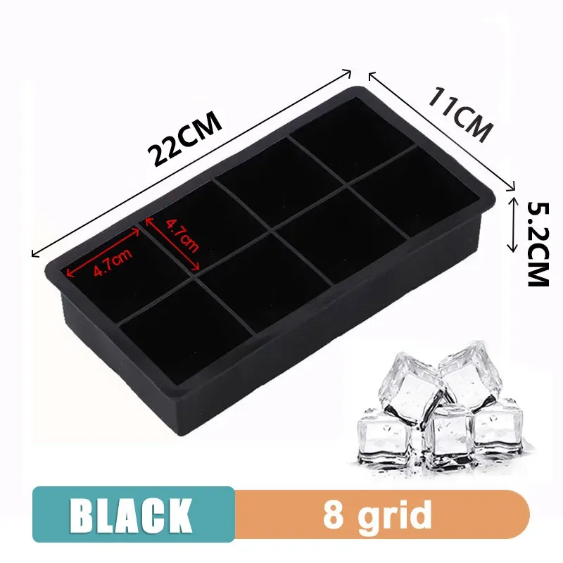 Moule à glaçons en silicone de qualité alimentaire, grand format, 4, 6, 8 ou 15 cavités 15