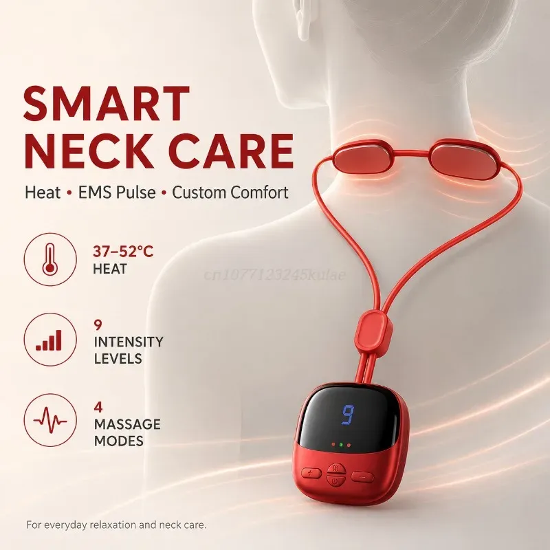 Masseur intelligent de cou et d'épaules avec fonction chauffante, appareil de massage cervical, soutien pour la colonne vertébrale 2