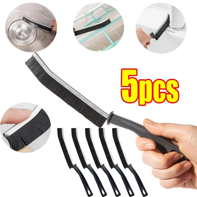 Brosse de nettoyage multifonction pour salle de bains, radiateur et interstices, avec manche long ergonomique