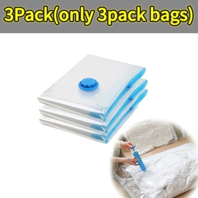 Sacs de compression sous vide épais, lot de 1 à 10 pièces, transparents, pour couette et vêtements 10