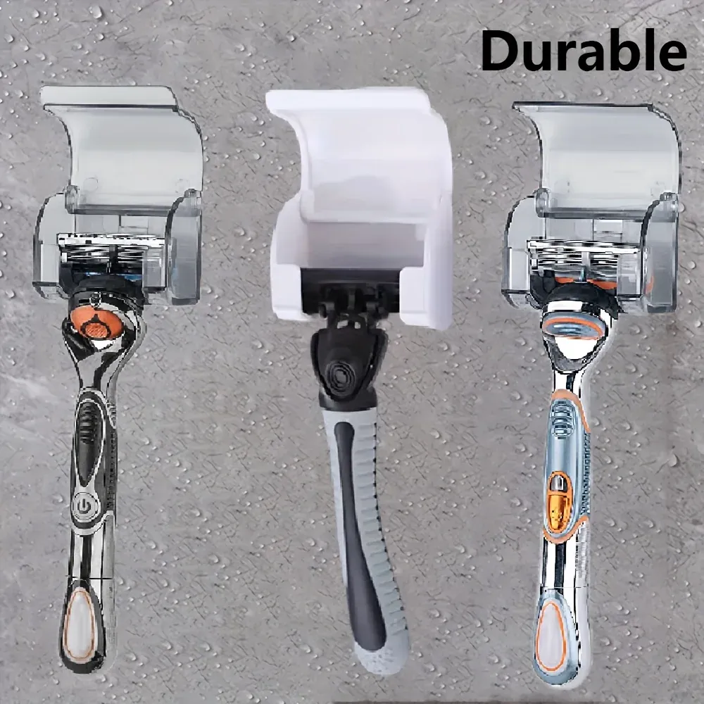 Support de rasoir installé dans une douche moderne