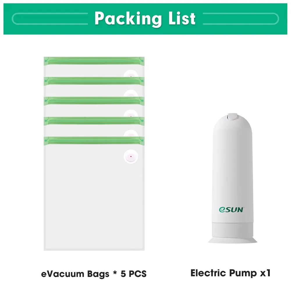 Kit de sacs de rangement ESUN pour bobines de filament d'impression 3D (silk PLA, PETG, TPU) – Sachets scellés sous vide pour conserver les filaments au sec 15