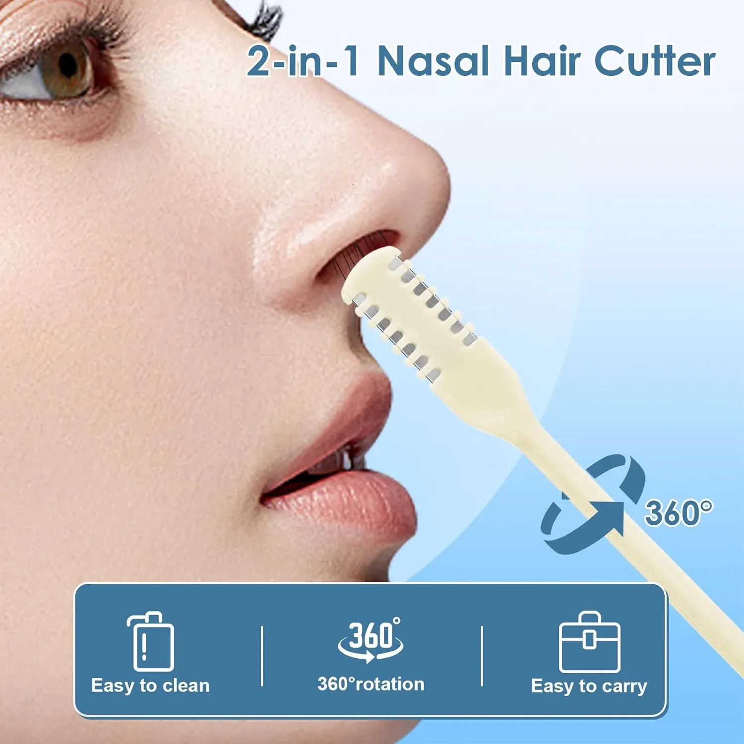 Coupe-poils nasal, vue rapprochée
