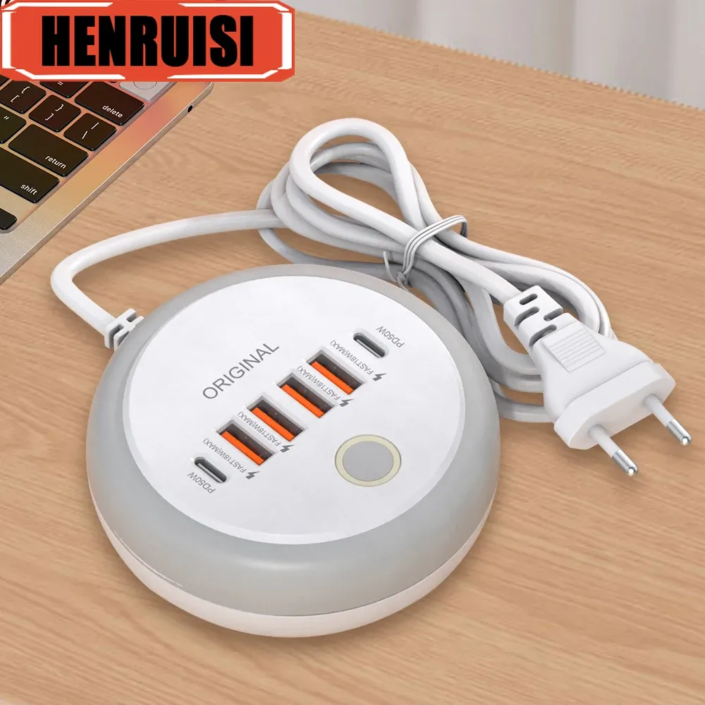 Multiprise 50 W avec ports USB-C, chargeur mural rapide USB-C, adaptateur USB pour iPhone 12 et 13, chargeur rapide pour téléphone portable - Image 1
