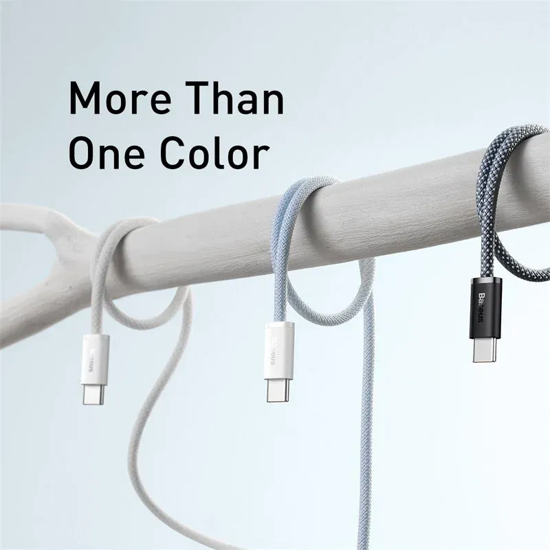Câble USB-C Baseus 100W pour iPhone 16, 15 Plus, Pro, Pro Max, MacBook Pro et iPad, compatible PD, charge rapide 5