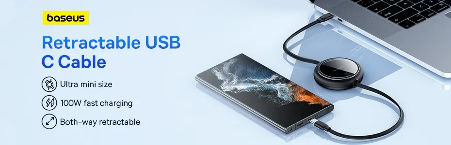 Câble USB-C Baseus 100W pour iPhone et MacBook