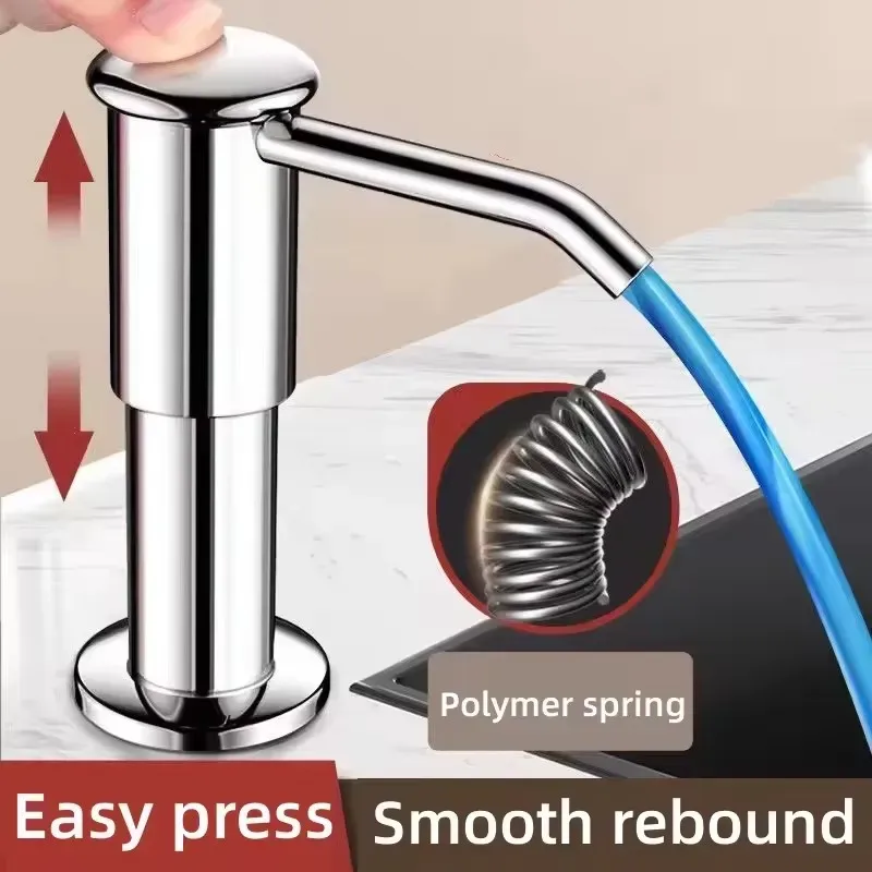 Distributeur de savon pour évier de cuisine avec kit de tube d'extension, pompe sous évier sans réservoir supplémentaire 3