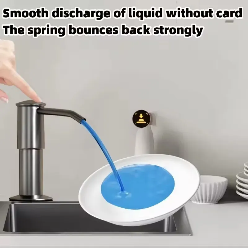 Distributeur de savon pour évier de cuisine avec kit de tube d'extension, pompe sous évier sans réservoir supplémentaire 2