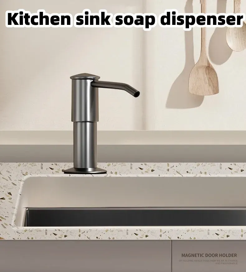 Distributeur de savon pour évier de cuisine, vue d'ensemble