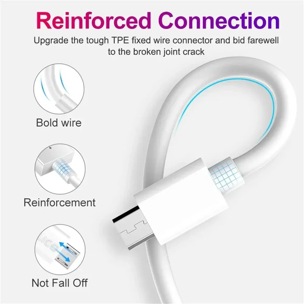 Câble Micro USB 2A à charge rapide pour téléphone portable, compatible Xiaomi, Samsung et Android 2