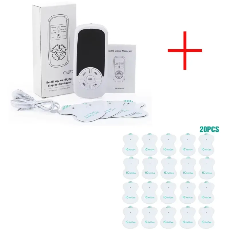 Électrostimulateur musculaire, 6 modes, mini masseur cervical, appareil de massage des méridiens corporels pour le soulagement de la douleur 10