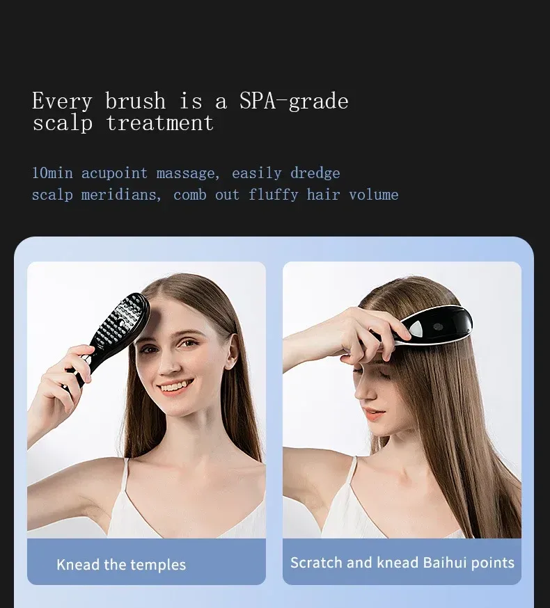 Peigne de massage capillaire compact