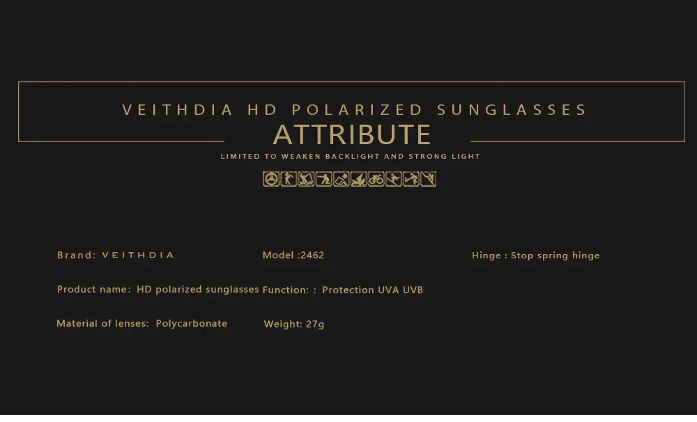 Lunettes de soleil VEITHDIA finition des verres