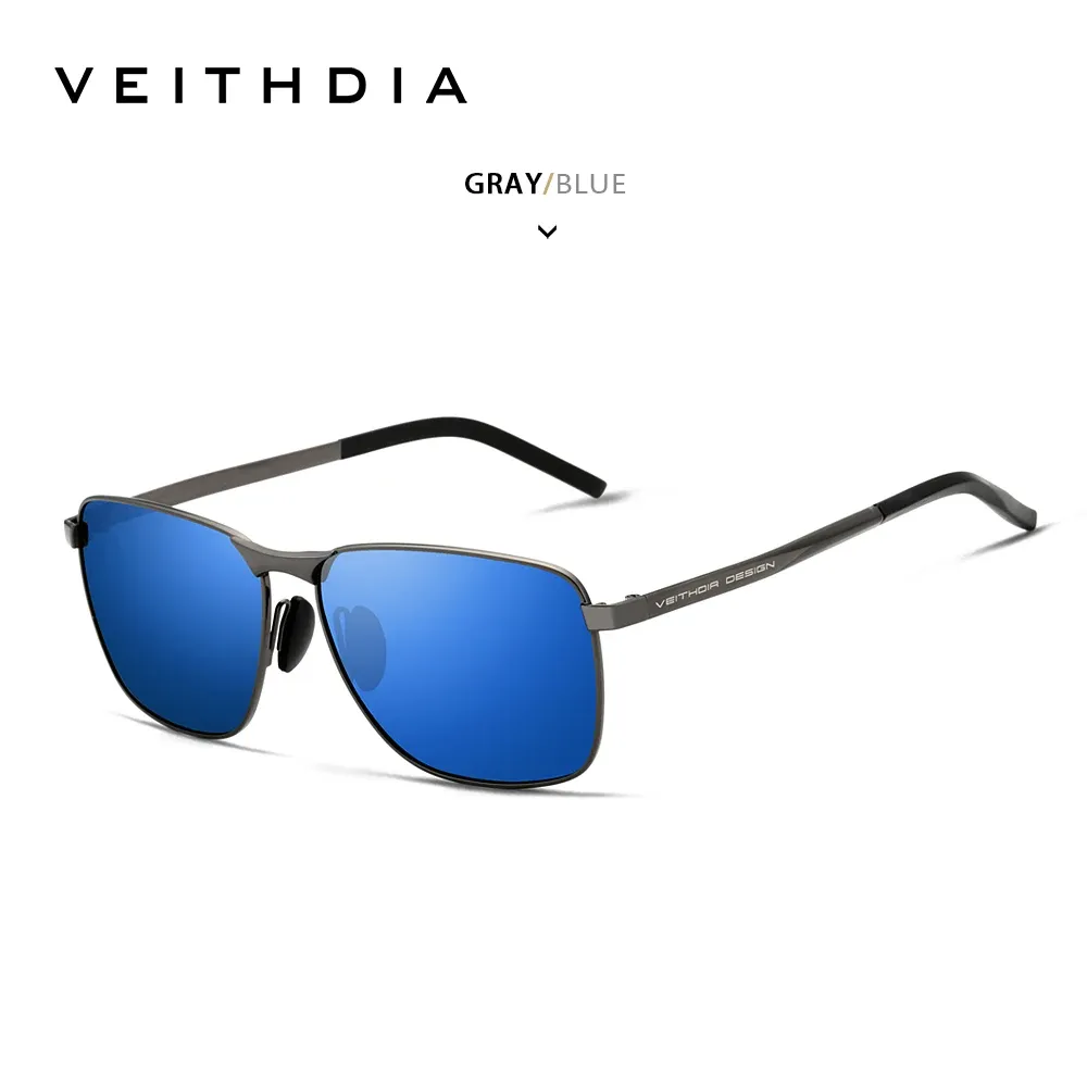 Lunettes de soleil de sport vintage VEITHDIA pour hommes, verres polarisés UV400, modèle unisexe V2462 12