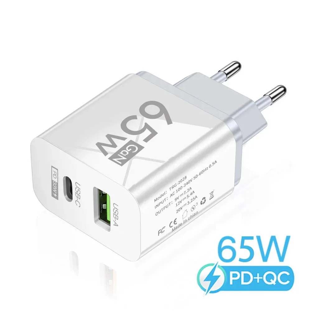 Chargeur USB-C GaN, détail des prises
