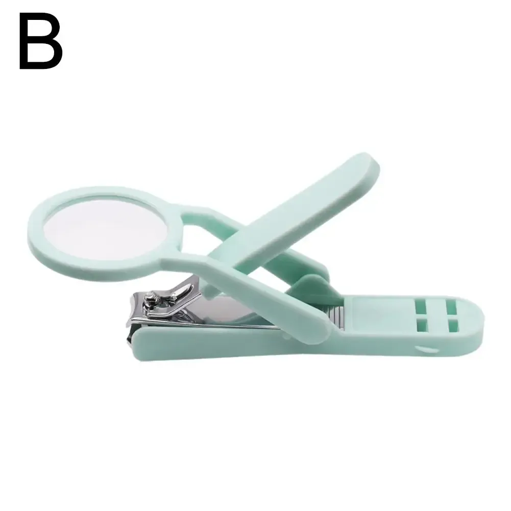 Coupe-ongles avec loupe pour seniors, pratique, en acier inoxydable, anti-éclaboussures, grand outil de beauté 8
