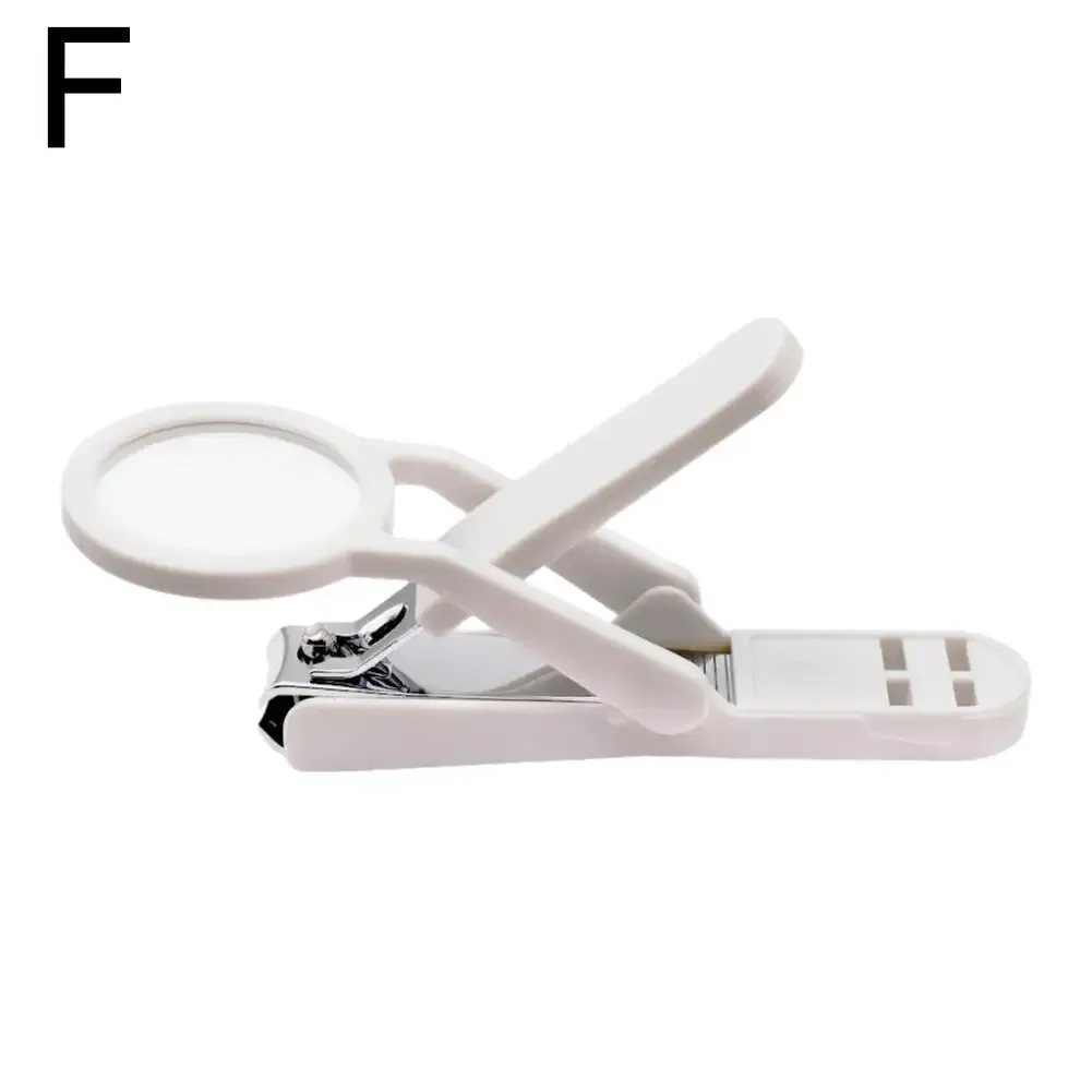 Coupe-ongles avec loupe pour seniors, pratique, en acier inoxydable, anti-éclaboussures, grand outil de beauté 10