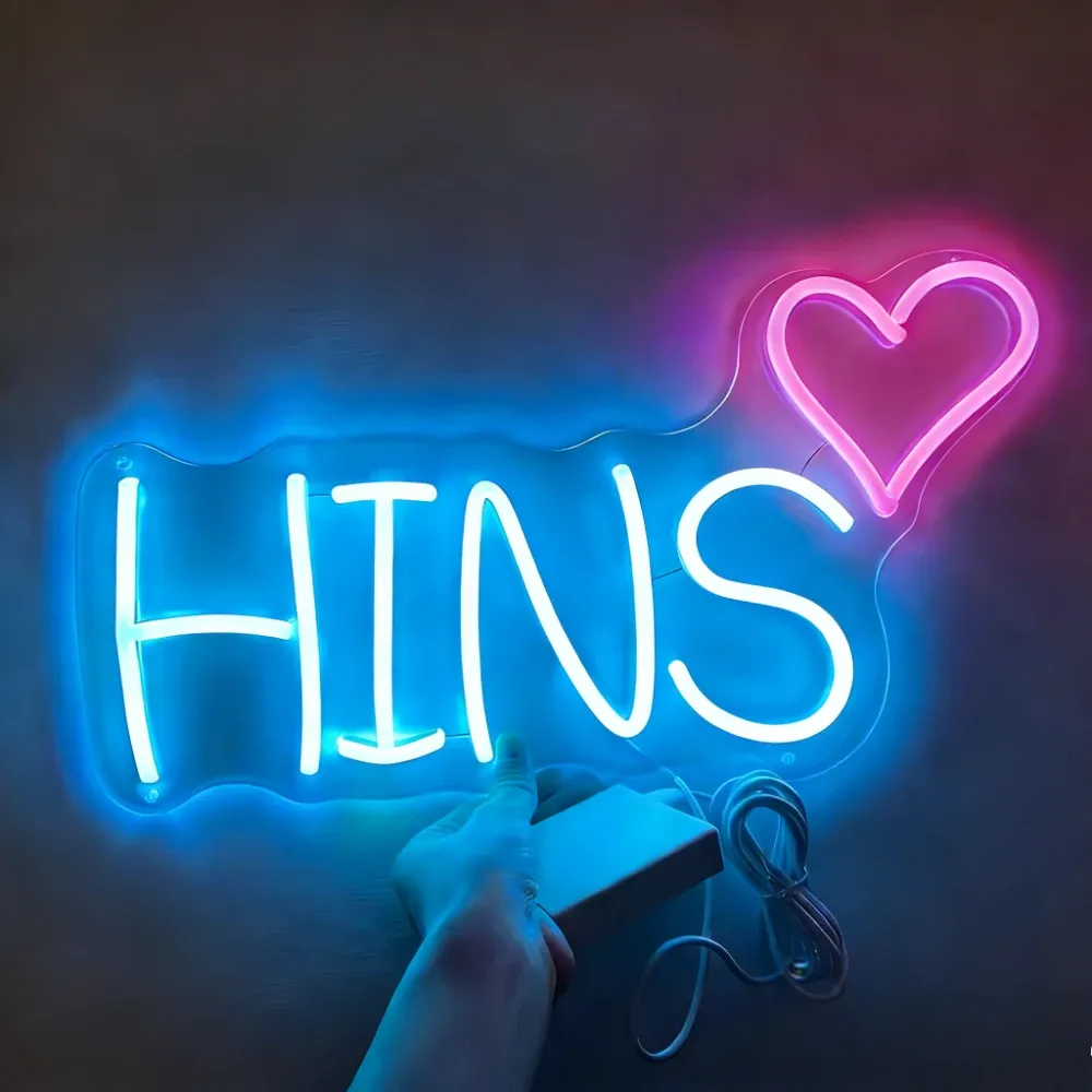 Enseigne néon LED personnalisée, veilleuse pour enfants et décoration de chambre, idéale en cadeau pour anniversaire ou mariage 4
