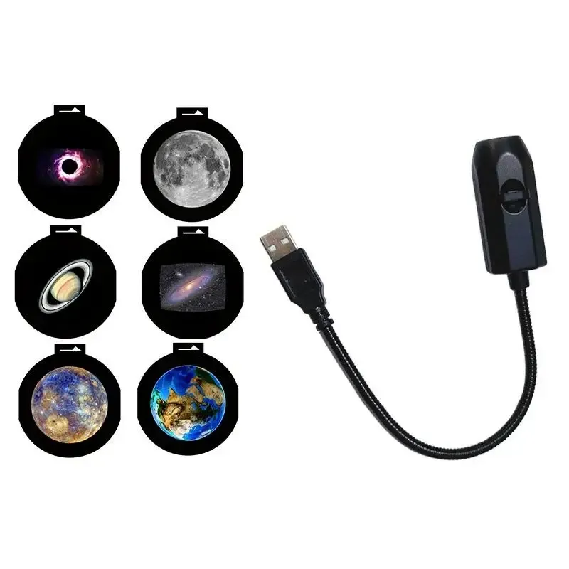 Lampe de projection USB Lune et Terre 360°, ciel étoilé, veilleuse avec télécommande pour chambre d'enfant 9