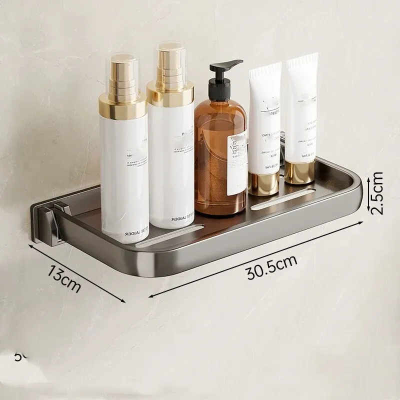 Support pliant mural en aluminium pour salle de bain, peu encombrant et facile à installer 7
