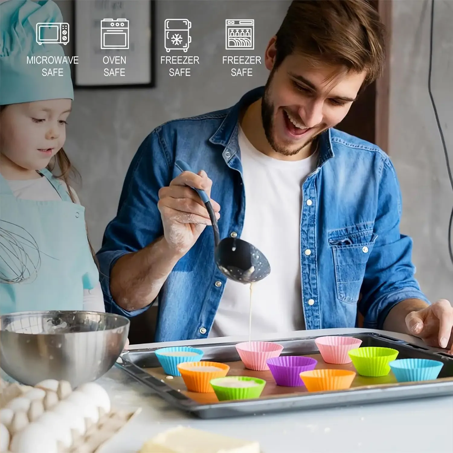 Accessoires de boîte à déjeuner pour enfants : moules en silicone pour gâteaux, fourchette à fruits et couvre-dents 5