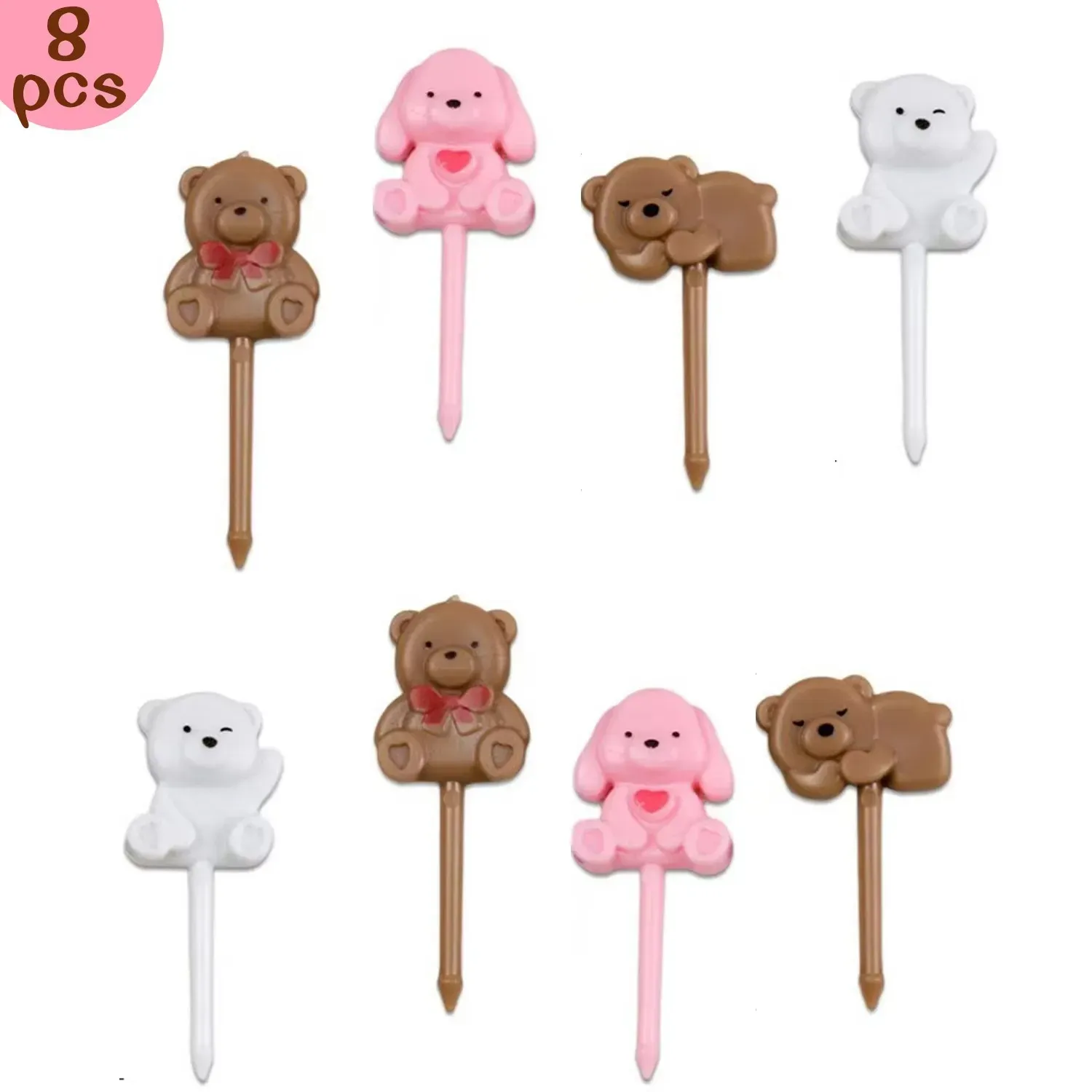 Accessoires de boîte à déjeuner pour enfants : moules en silicone pour gâteaux, fourchette à fruits et couvre-dents 7