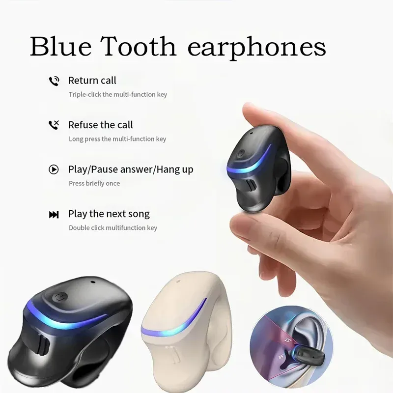 Écouteurs sans fil Bluetooth 5.3 à conduction osseuse, écouteurs sportifs à clip pour iPhone, Huawei, Realme et OPPO 2