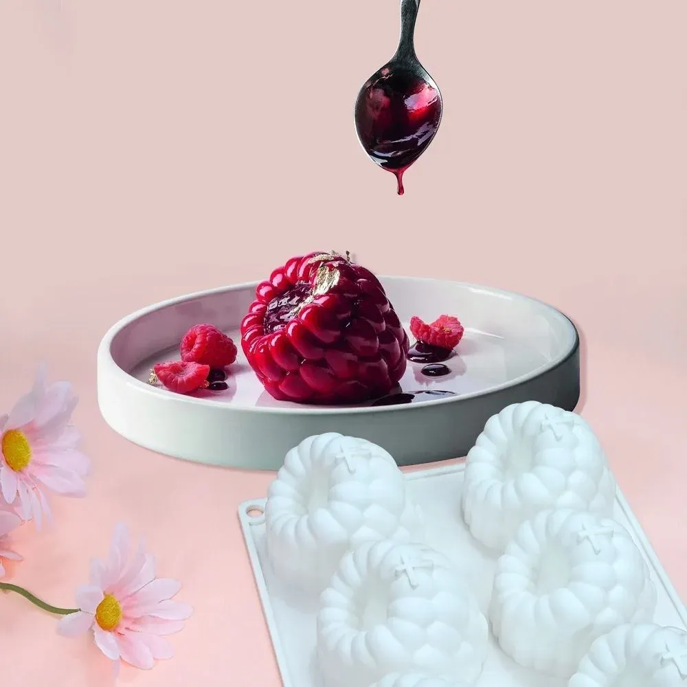 Moule framboise en silicone, finitions