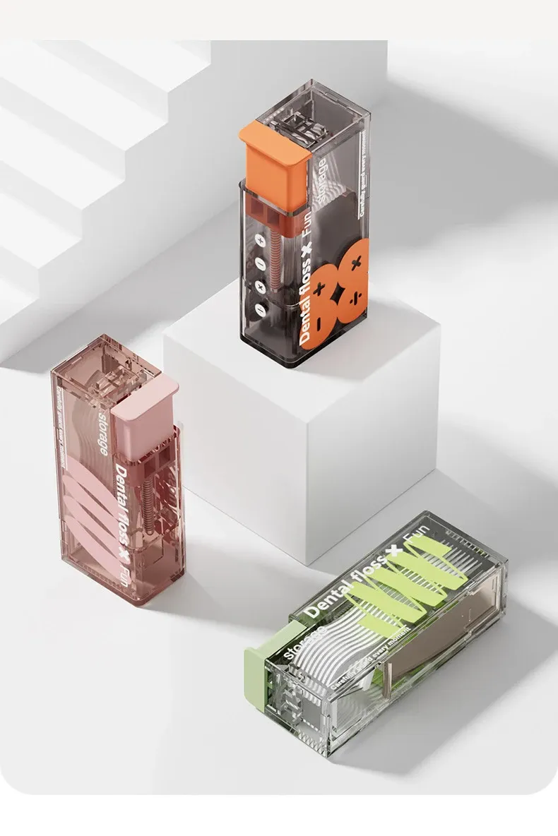 Fonctionnement du distributeur de fil dentaire Pop-Up