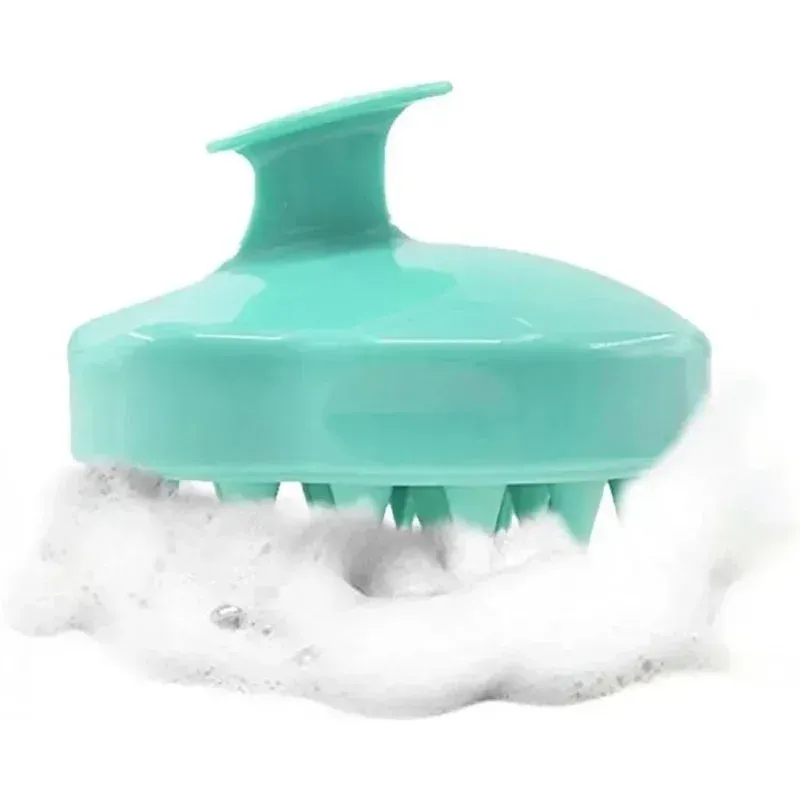 Brosse de massage du cuir chevelu en silicone pour démêler, soulager les démangeaisons et nettoyer
