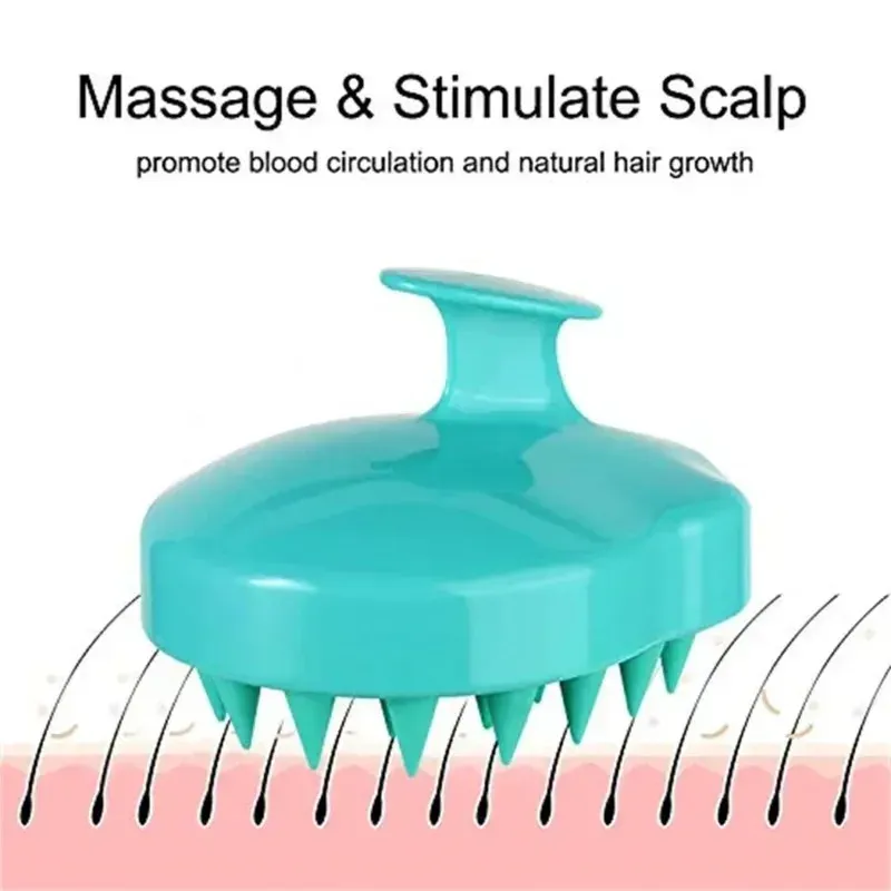 Brosse de massage du cuir chevelu en silicone pour démêler, soulager les démangeaisons et nettoyer 5