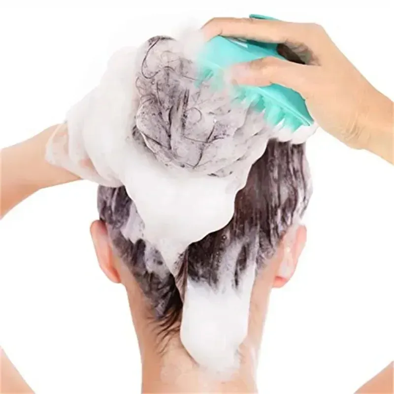 Brosse de massage du cuir chevelu en silicone pour démêler, soulager les démangeaisons et nettoyer 6
