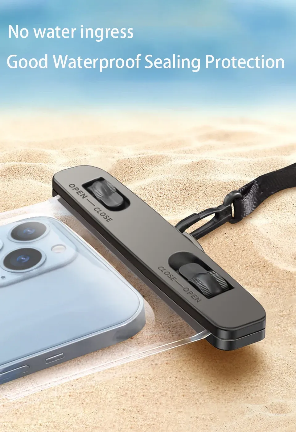 Pochette étanche pour smartphone, utilisation en extérieur