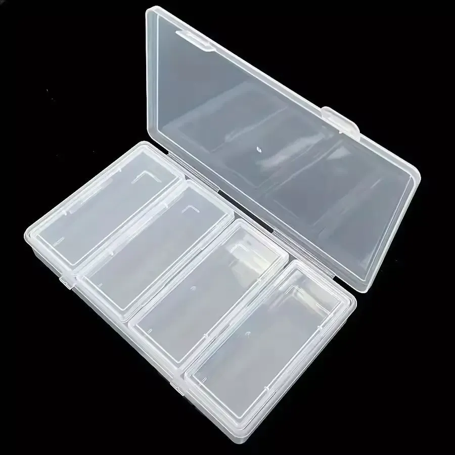 Boîte de rangement transparente avec 4 séparateurs réglables pour fournitures d'artisanat et de couture 5